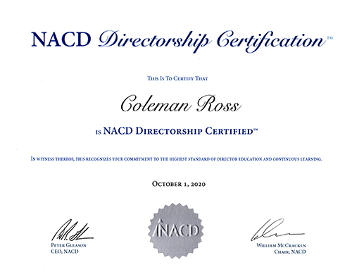 NACD Directorship Certified