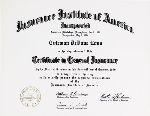 Certificate in General Insurance