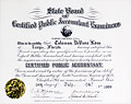 Certified Public Accountant certificate
