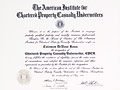 Chartered Property Casualty Underwriter certificate