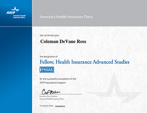 Fellow, Health Insurance Advanced Studies certificate
