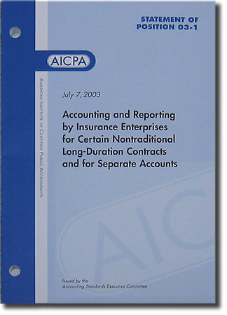 AICPA SOP 03-1 publication