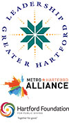 Leadership Greater Hartford, Metro Hartford Alliance, and Hartford Foundation for Public Giving logos