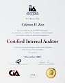 Certified Financial Services Auditor certificate