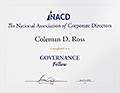 Governance Fellow certificate